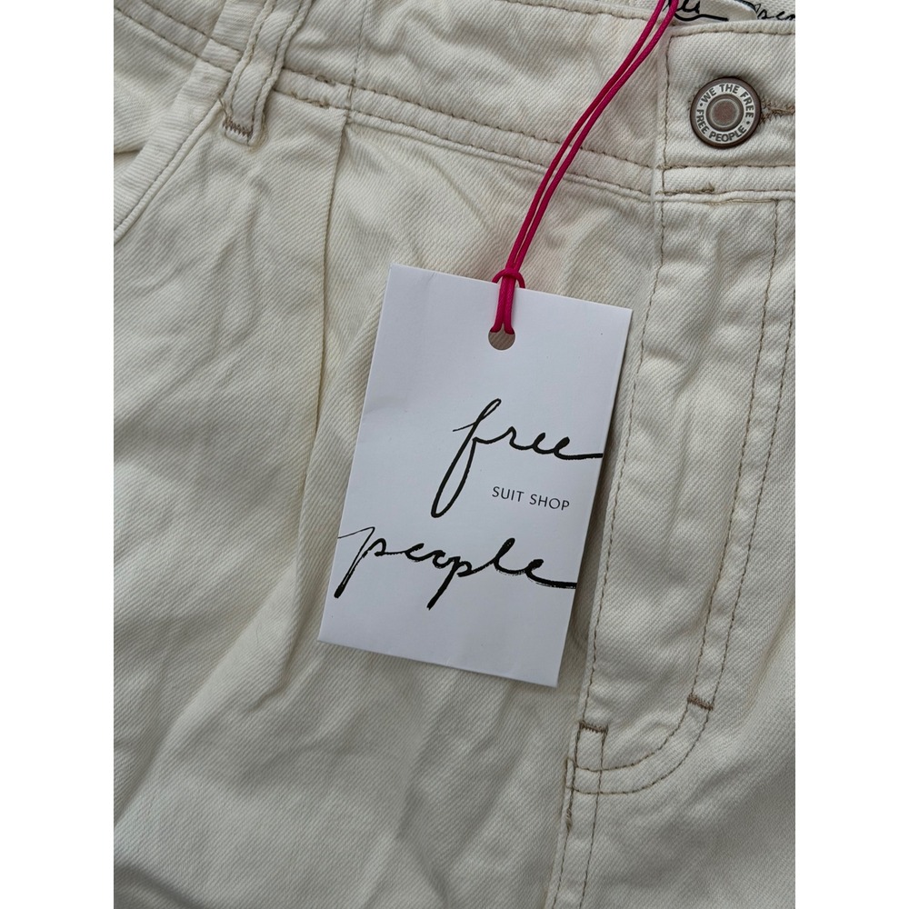 NWT Free People Suit Shop Gabbie Vest Suit Set Ivory Wide Leg Pants Top Large - Picture 4 of 8